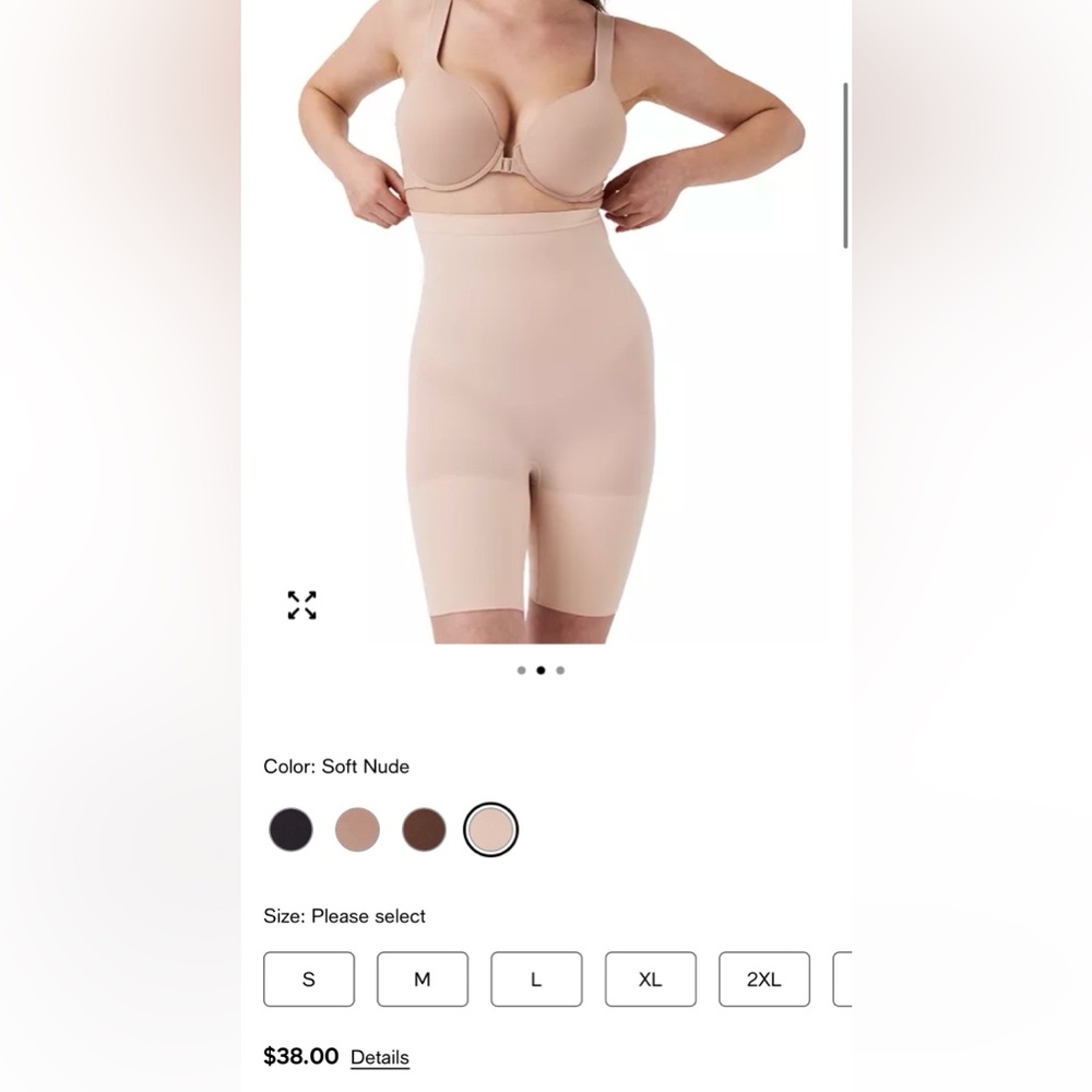 Spanx powershort nude size Medium